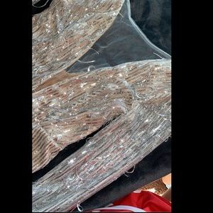 Sparkle, fringe, long sleeve romper